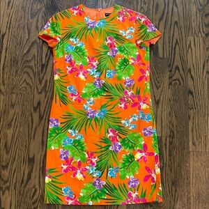 NWOT Ralph Lauren Black Label Orange tropical Dress